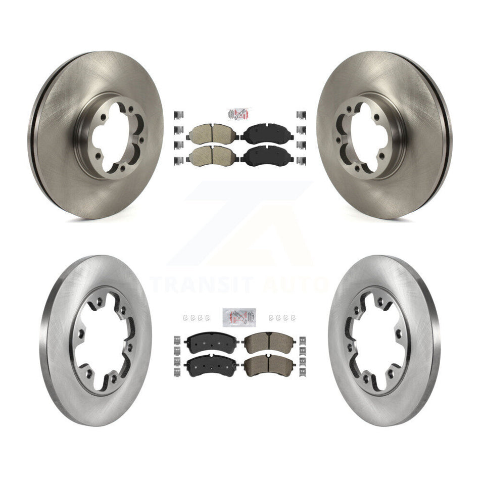 Front Rear Semi-Metallic Pads And Disc Brake Rotors Kit For 2023 Ford Transit-350 HD RWD K8A-109252