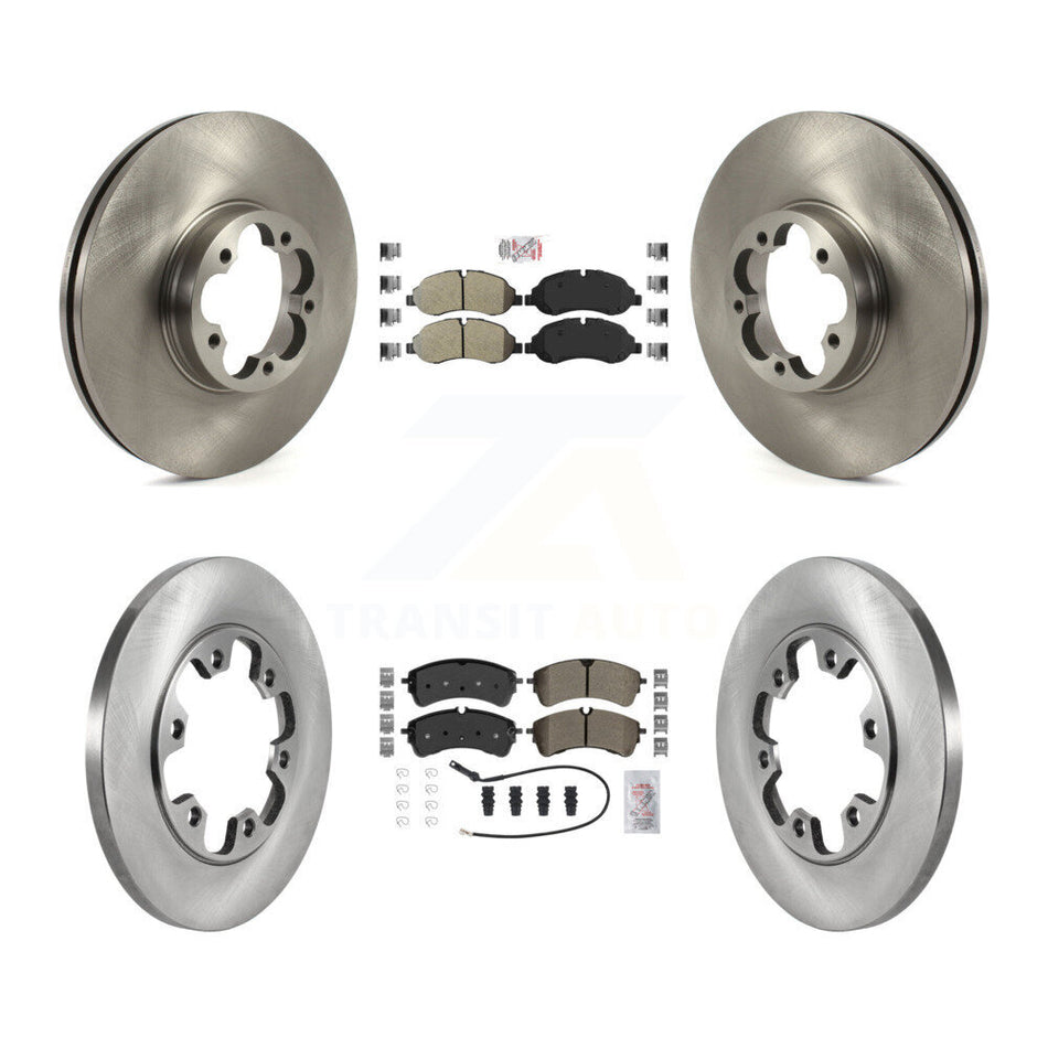 Front Rear Semi-Metallic Pads And Disc Brake Rotors Kit For 2023 Ford Transit-350 HD RWD K8A-109252