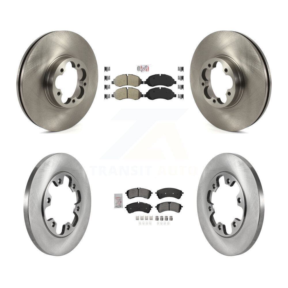 Front Rear Semi-Metallic Pads And Disc Brake Rotors Kit For 2023 Ford Transit-350 HD RWD K8A-109253