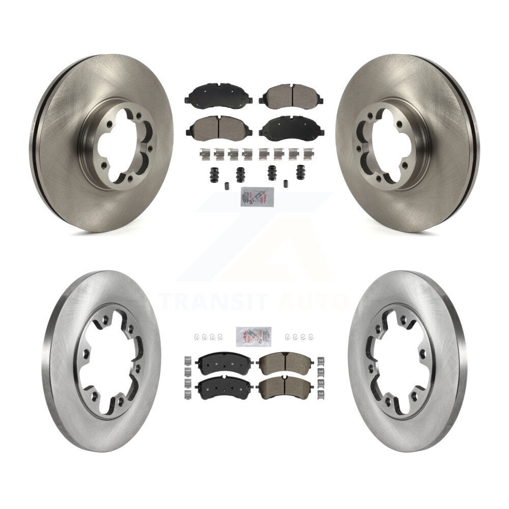 Front Rear Semi-Metallic Pads And Disc Brake Rotors Kit For 2023 Ford Transit-350 HD RWD K8A-109254