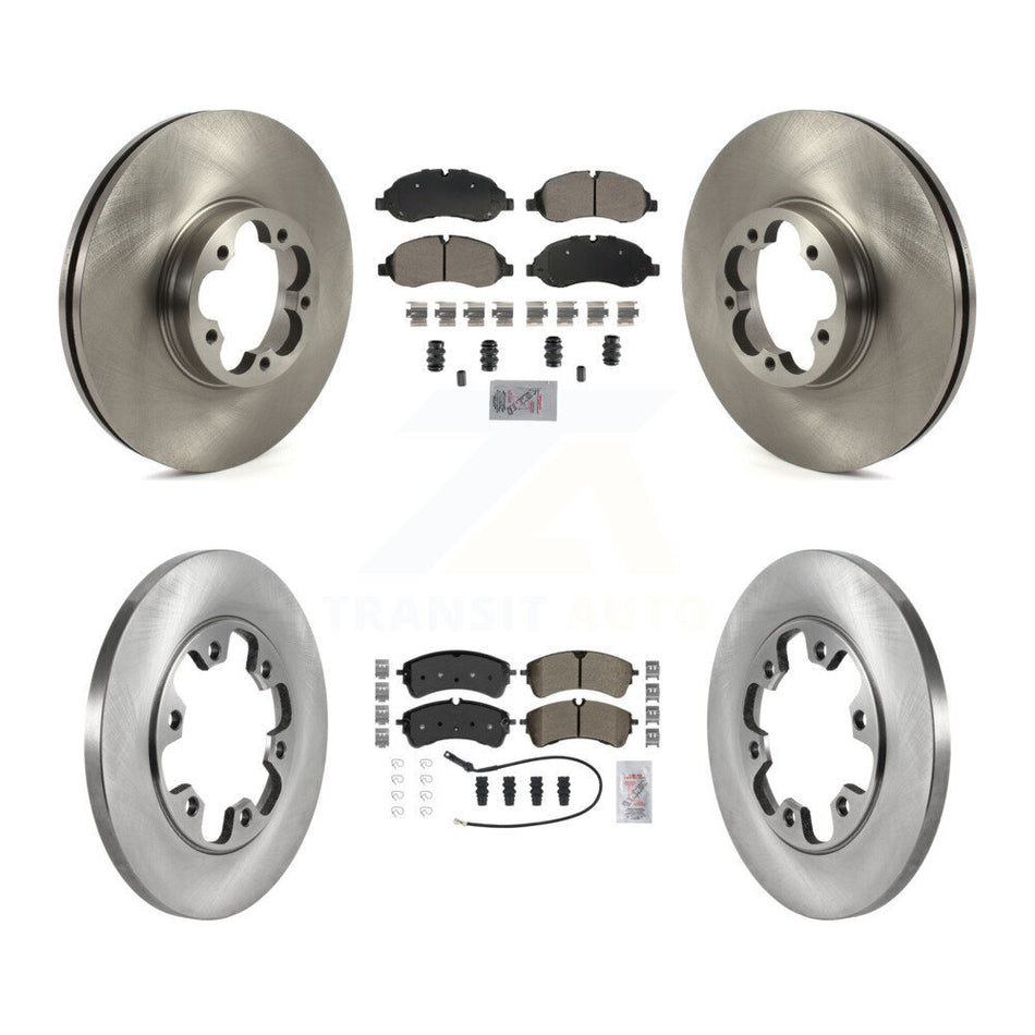 Front Rear Semi-Metallic Pads And Disc Brake Rotors Kit For 2023 Ford Transit-350 HD RWD K8A-109254