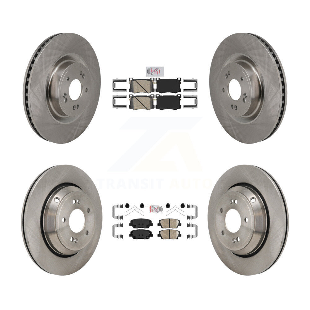Front Rear Ceramic Pads And Disc Brake Rotors Kit For 2018-2020 Genesis G80 3.3L K8A-109261