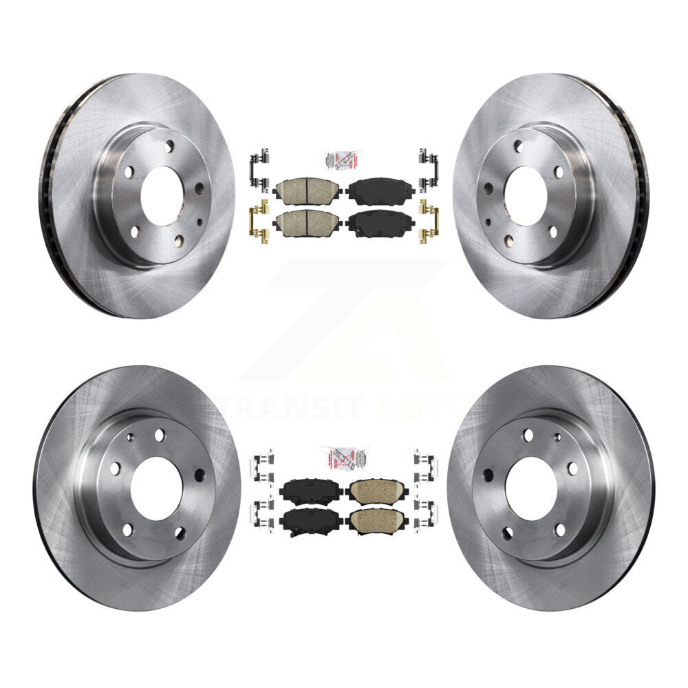 Front Rear Ceramic Pads And Disc Brake Rotors Kit For Mazda 3 Sport K8A-109263