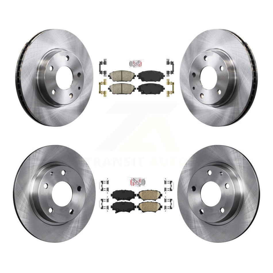 Front Rear Ceramic Pads And Disc Brake Rotors Kit For Mazda 3 Sport K8A-109263