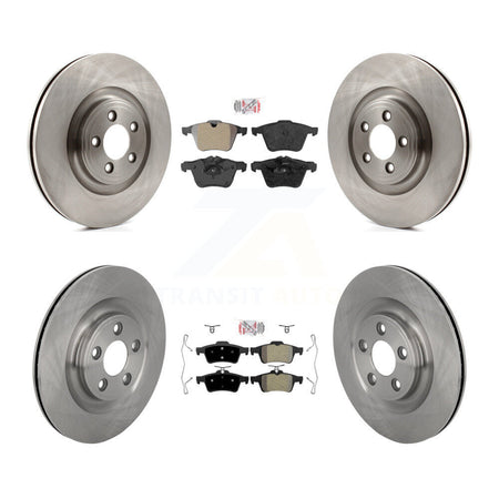 Front Rear Semi-Metallic Pad Brake Rotor Kit For 2016 Jaguar XJ With Manual Parking K8A-109266
