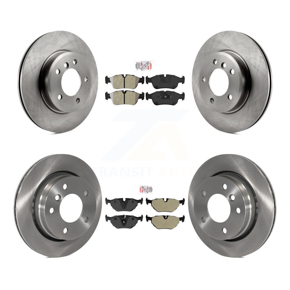 Front Rear Semi-Metallic Pad Brake Rotors Kit For BMW 328i With 276mm Diameter Rotor K8A-109273