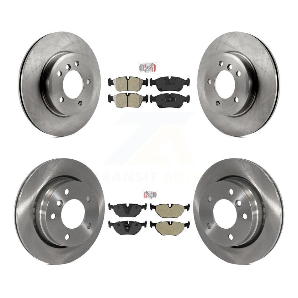 Front Rear Semi-Metallic Pad Brake Rotors Kit For BMW 328i With 276mm Diameter Rotor K8A-109273