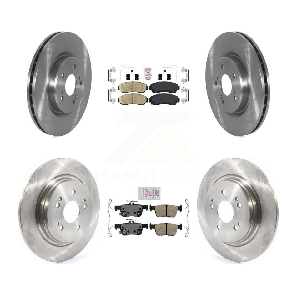 Front Rear Ceramic Pads And Disc Brake Rotors Kit For 2022-2024 Acura RDX K8A-109276