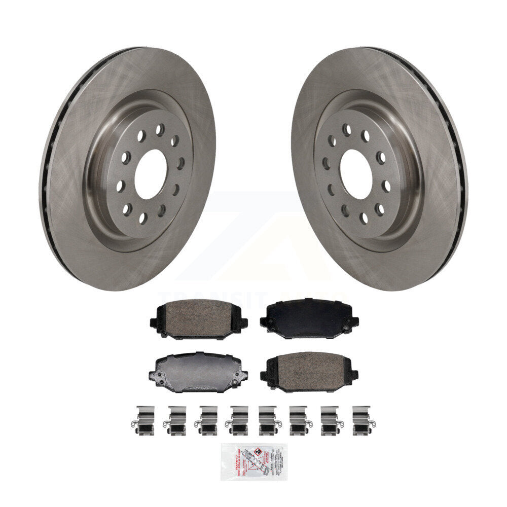 Rear Disc Brake Rotor & Ceramic Pad Kit For Jeep Grand Cherokee L With Vented Rotors K8A-109293