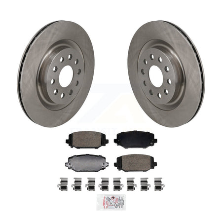 Rear Disc Brake Rotor & Ceramic Pad Kit For Jeep Grand Cherokee L With Vented Rotors K8A-109293
