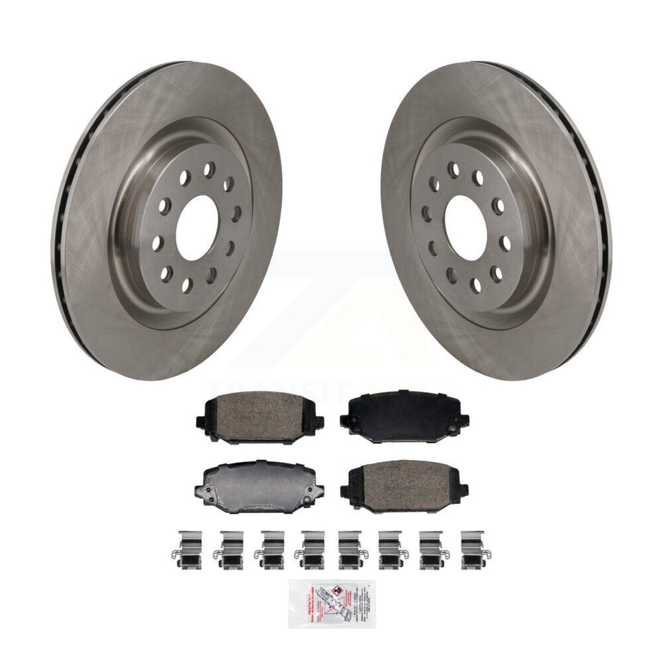 Rear Disc Brake Rotor & Ceramic Pad Kit For Jeep Grand Cherokee L With Vented Rotors K8A-109293