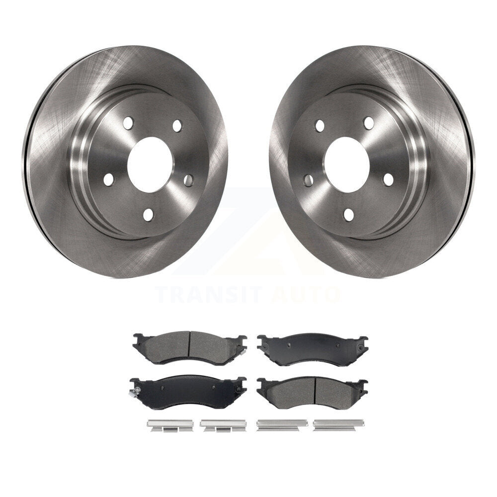 Front Disc Brake Rotors And Semi-Metallic Pads Kit For Dodge Ram 1500 Durango K8A-109304