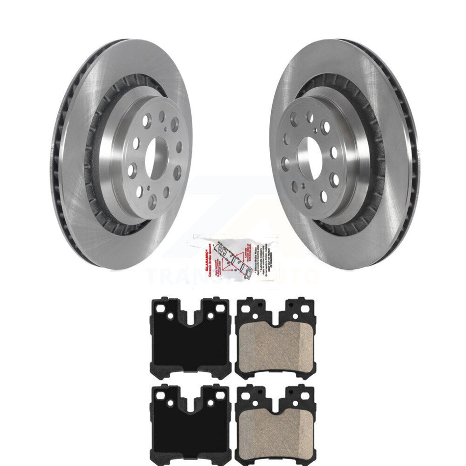 Rear Disc Brake Rotors And Ceramic Pads Kit For Lexus LS460 LS600h K8A-109315