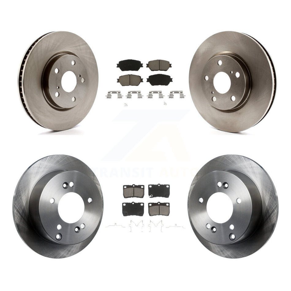 Front Rear Disc Brake Rotors And Ceramic Pads Kit (6Pc) For Lexus IS250 Vehicles Built USA Market K8C-100016