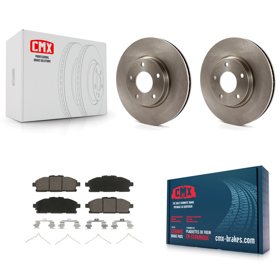 Front Disc Brake Rotors And Ceramic Pads Kit For 2011-2017 Nissan Quest K8C-100043