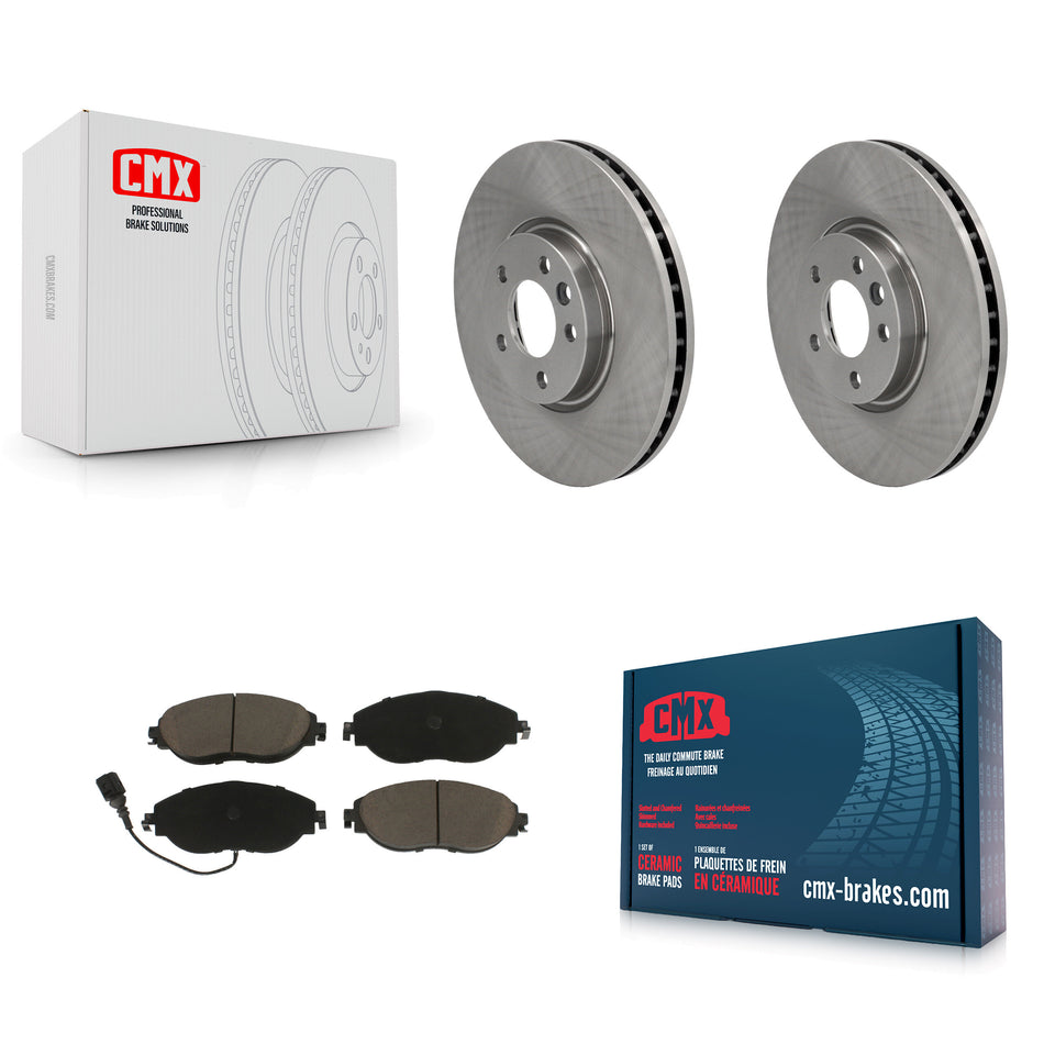 Front Disc Brake Rotors And Ceramic Pads Kit For Volkswagen CC AWD K8C-100048