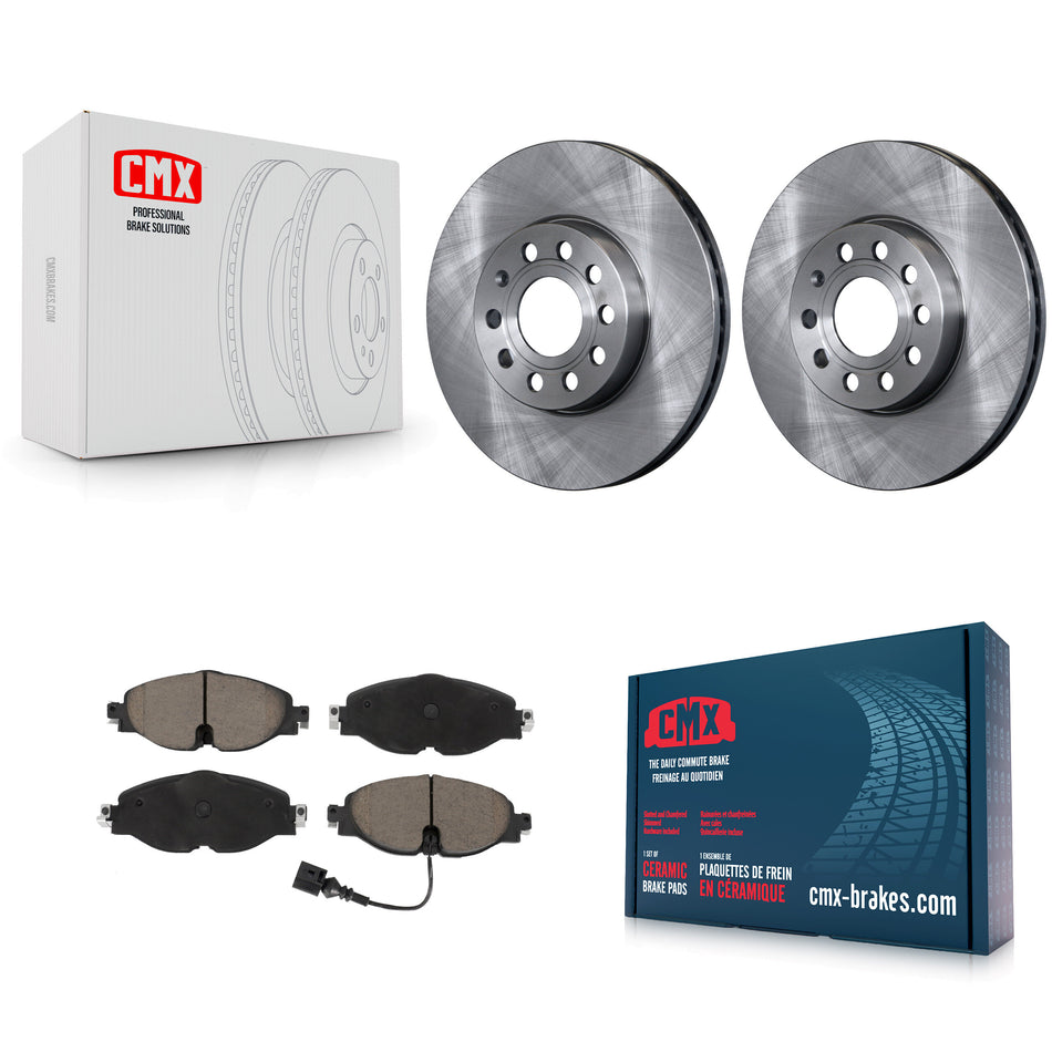 Front Disc Brake Rotors Ceramic Pad Kit For Volkswagen Jetta Golf SportWagen Taos Audi A3 K8C-100050