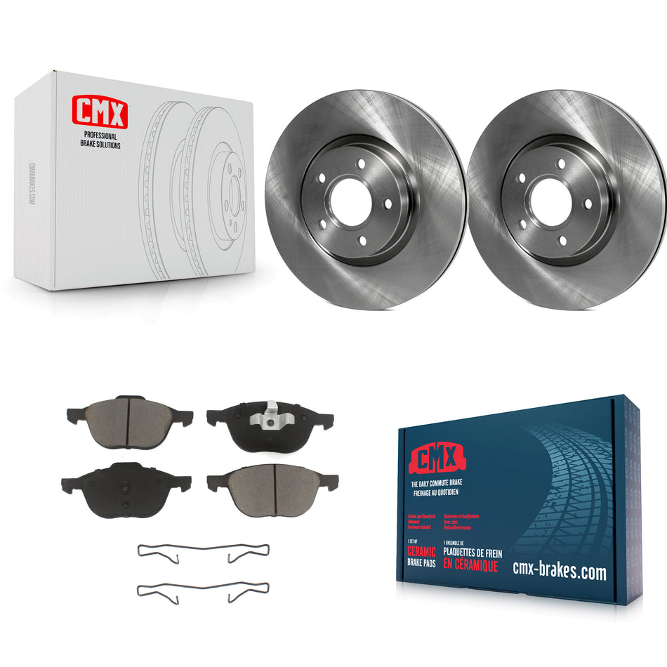 Front Disc Brake Rotors And Ceramic Pads Kit For Ford Escape Volvo C-Max S40 C70 C30 V50 K8C-100055