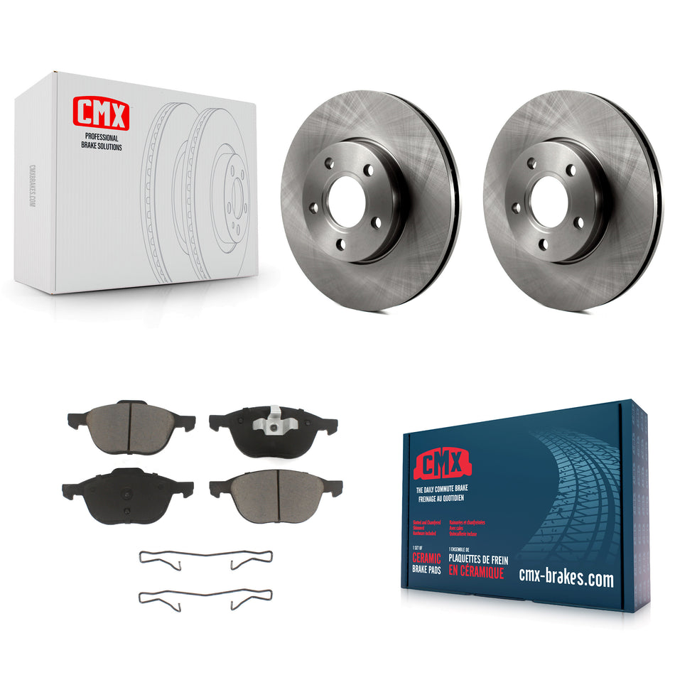 Front Disc Brake Rotors And Ceramic Pads Kit For Ford Focus C-Max K8C-100057