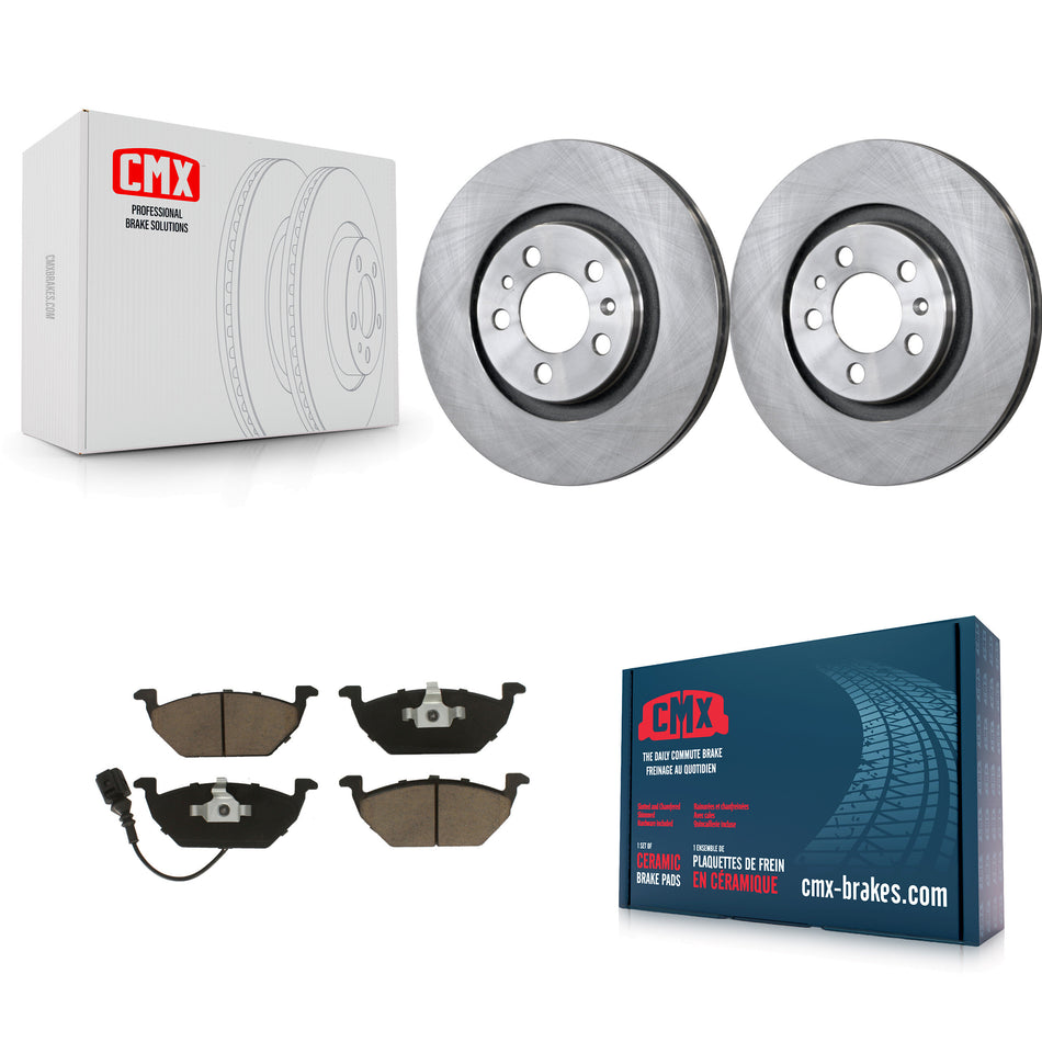 Front Disc Brake Rotors And Ceramic Pads Kit For Volkswagen Jetta Beetle Golf City K8C-100075