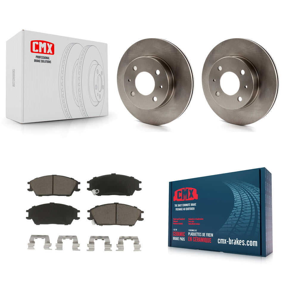 Front Disc Brake Rotors And Ceramic Pads Kit For 2000-2005 Hyundai Accent K8C-100094