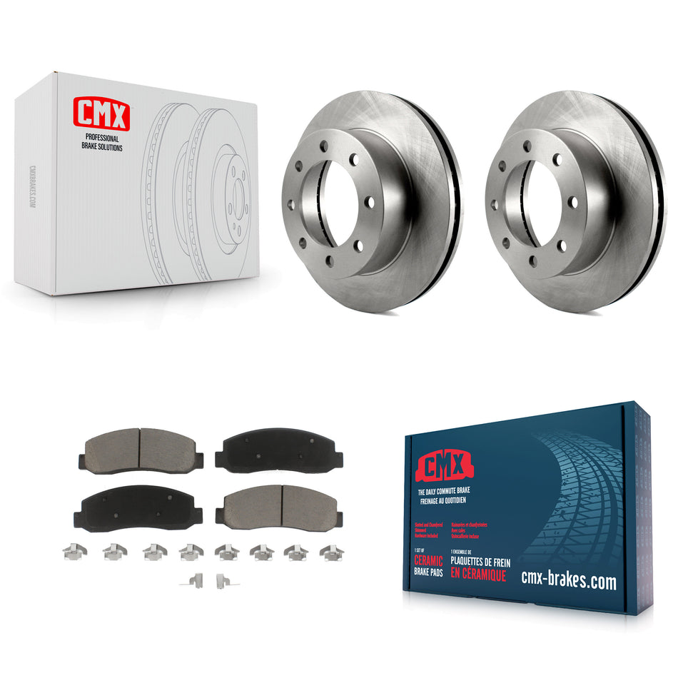 Front Disc Brake Rotors And Ceramic Pads Kit For Ford F-250 Super Duty F-350 K8C-100103