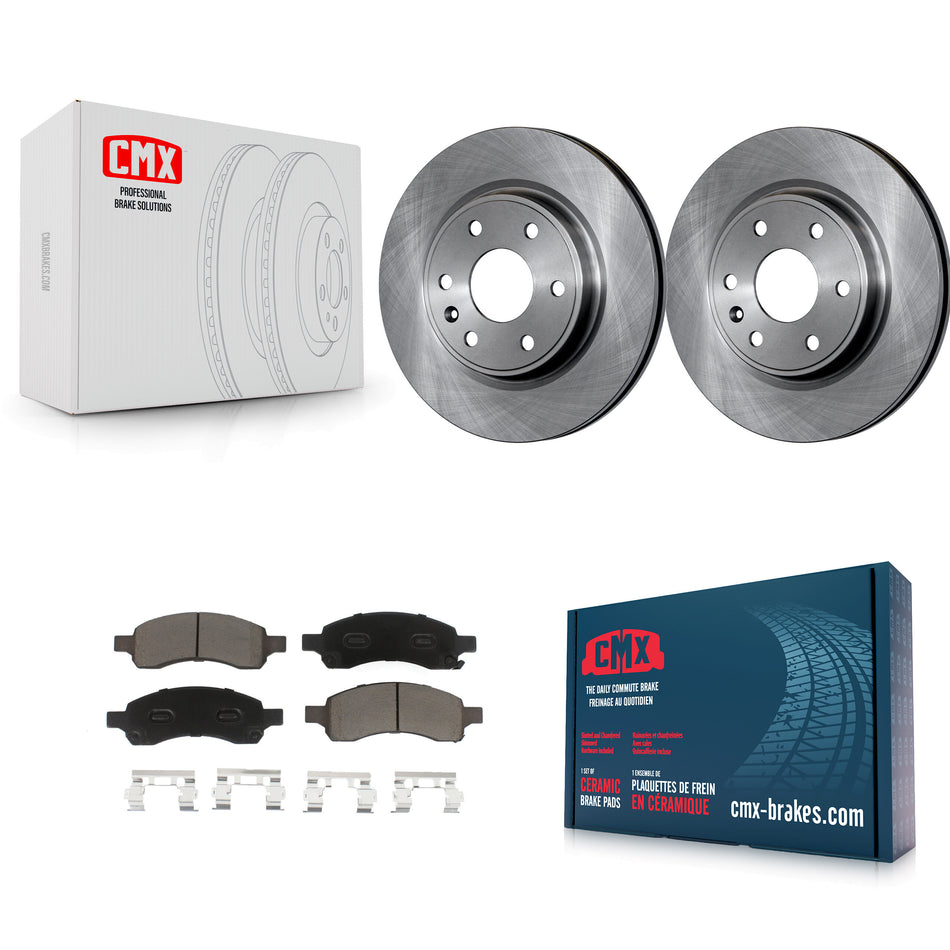 Front Disc Brake Rotors And Ceramic Pads Kit For Chevrolet Traverse GMC Acadia Buick Enclave Saturn Outlook Limited K8C-100106