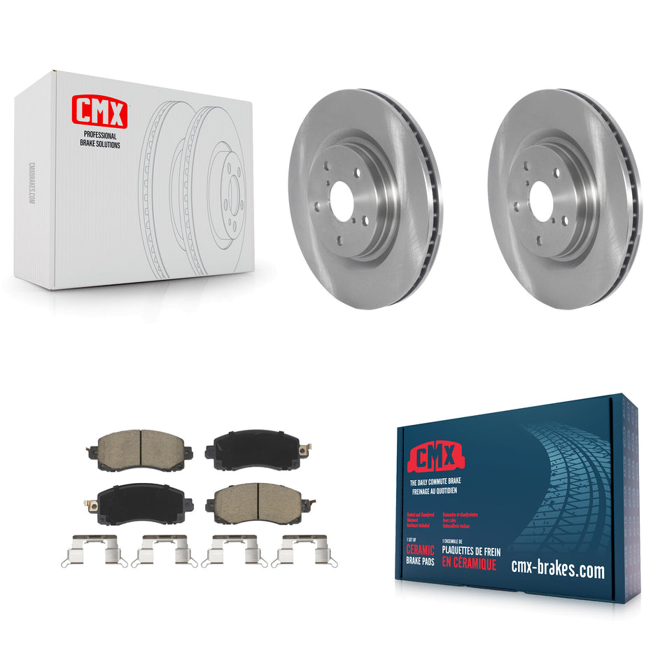 Front Disc Brake Rotors And Ceramic Pads Kit For 2019-2021 Subaru Forester With 316mm Diameter Rotor K8C-100111