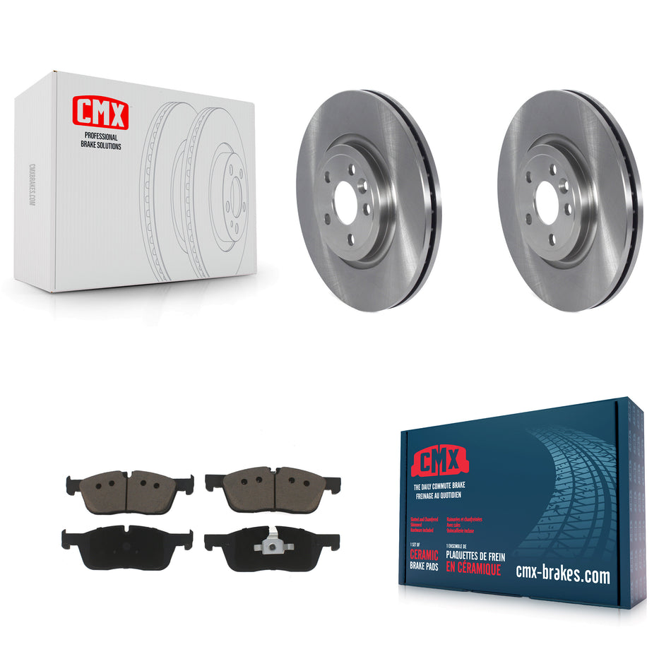 Front Disc Brake Rotors And Ceramic Pads Kit For Jaguar F-Pace Land Rover Range Velar K8C-100115