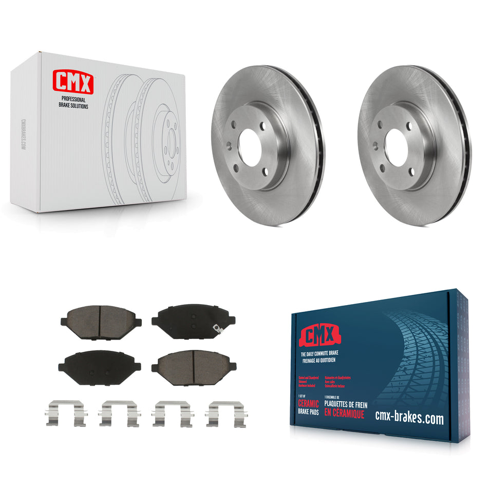 Front Disc Brake Rotors And Ceramic Pads Kit For 2016-2021 Chevrolet Spark K8C-100132