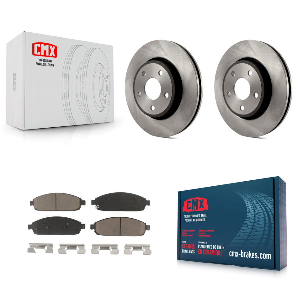 Front Disc Brake Rotors And Ceramic Pads Kit For Jeep Grand Cherokee Commander K8C-100141