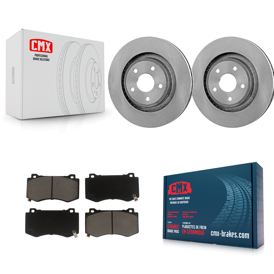 Front Disc Brake Rotors And Ceramic Pads Kit For 2006-2010 Jeep Grand Cherokee SRT8 K8C-100142
