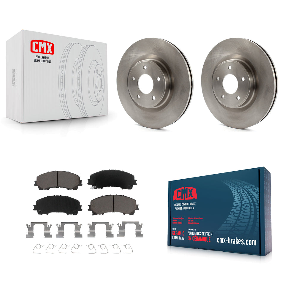 Front Disc Brake Rotors And Ceramic Pads Kit For INFINITI Q50 QX50 Q60 K8C-100162