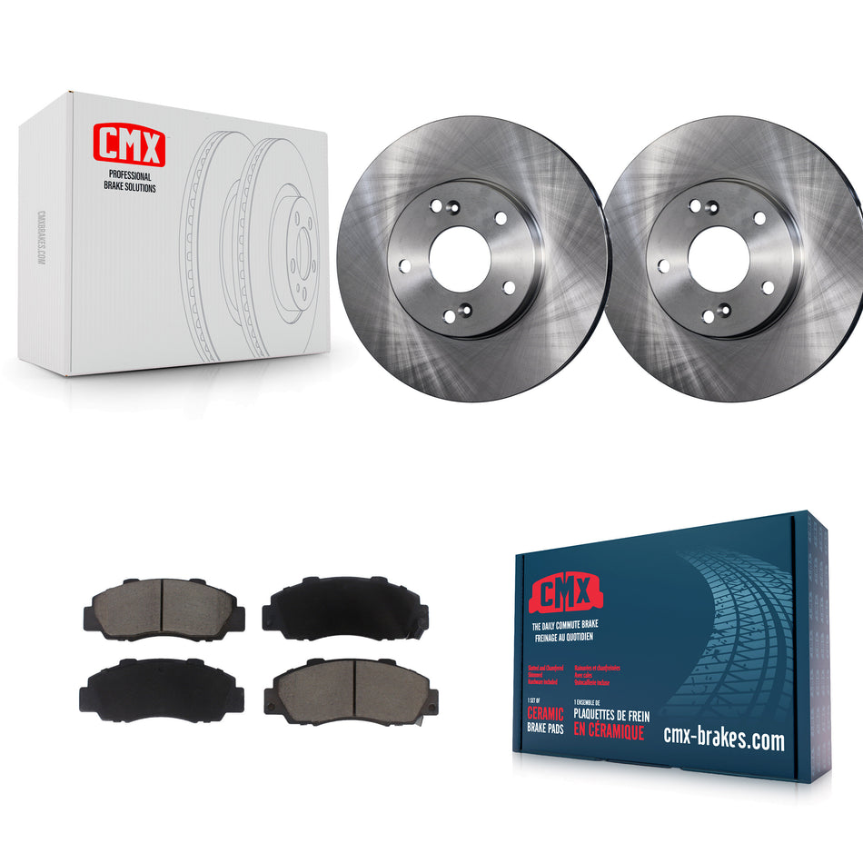 Front Disc Brake Rotors And Ceramic Pads Kit For 1998-2002 Honda Accord 3.0L K8C-100165