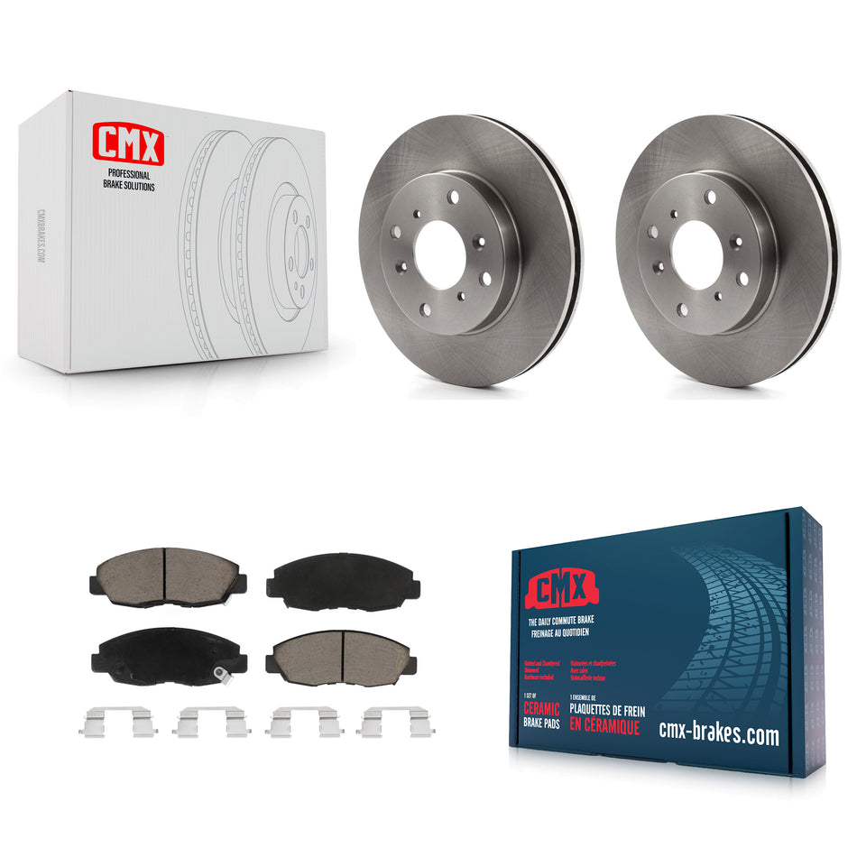 Front Disc Brake Rotors And Ceramic Pads Kit For Honda Accord Acura CL K8C-100167