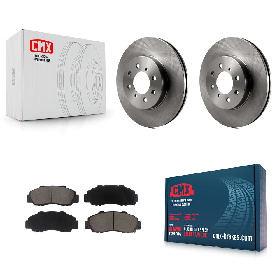 Front Disc Brake Rotors And Ceramic Pads Kit For 1992-1993 Acura Integra GS-R K8C-100168