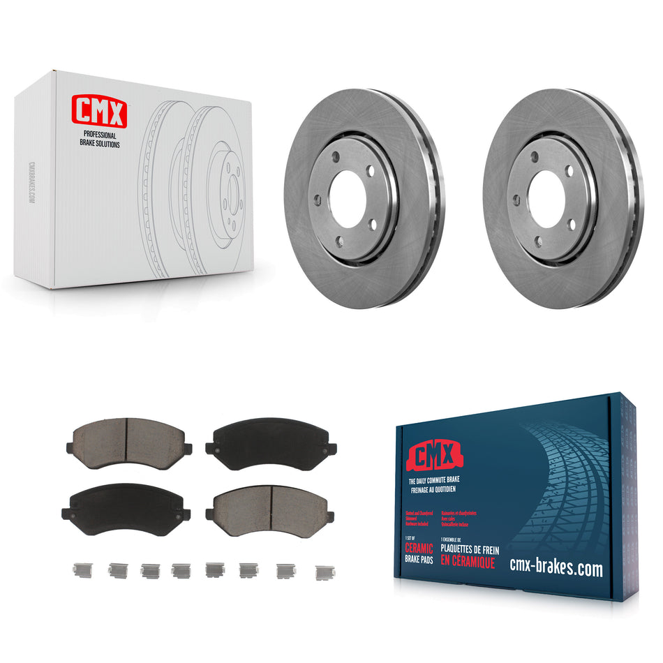 Front Disc Brake Rotors And Ceramic Pads Kit For Dodge Chrysler Town & Country Grand Caravan Voyager K8C-100173