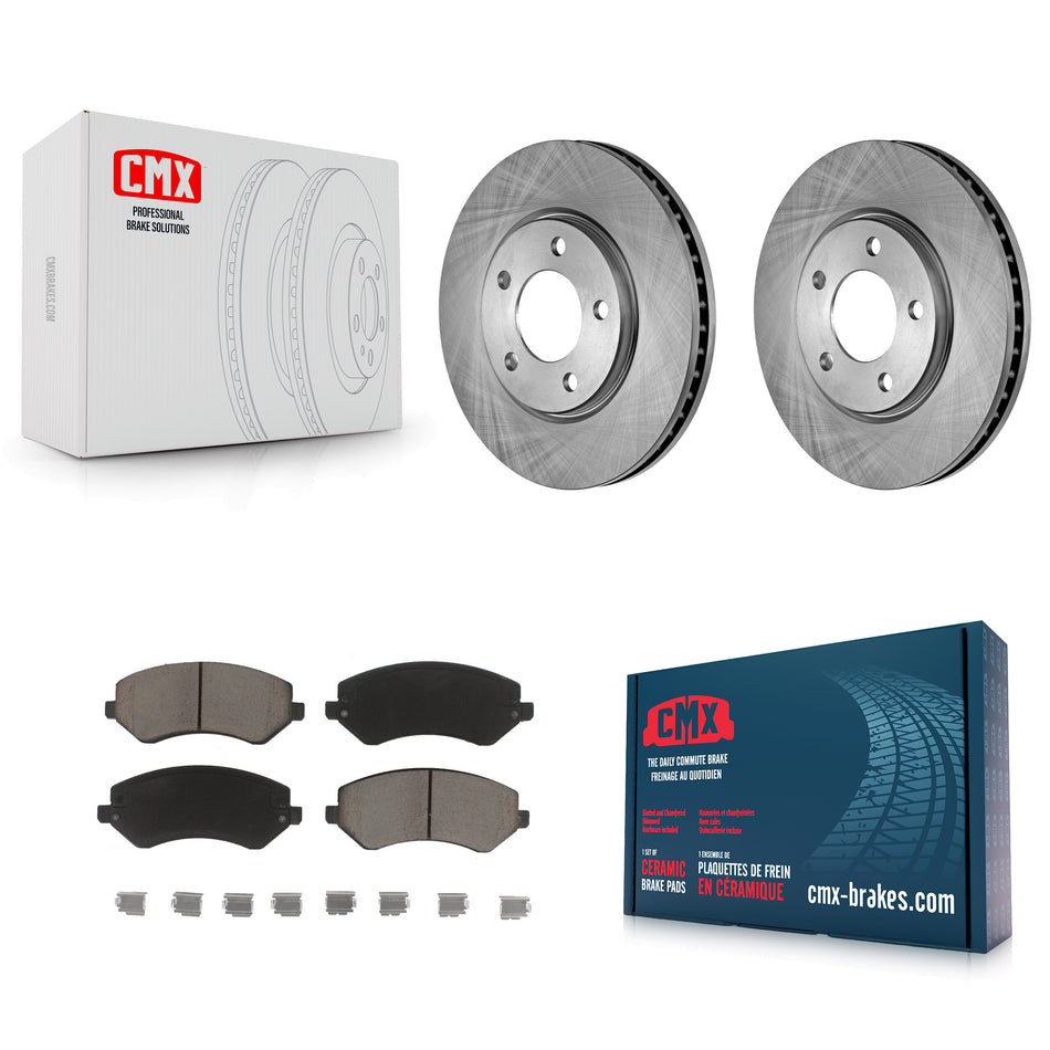 Front Disc Brake Rotors And Ceramic Pads Kit For Dodge Grand Caravan Chrysler Voyager K8C-100175