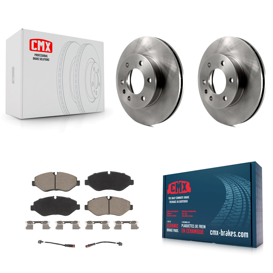 Front Disc Brake Rotor Ceramic Pad Kit For Sprinter 2500 Mercedes-Benz Dodge Freightliner K8C-100178