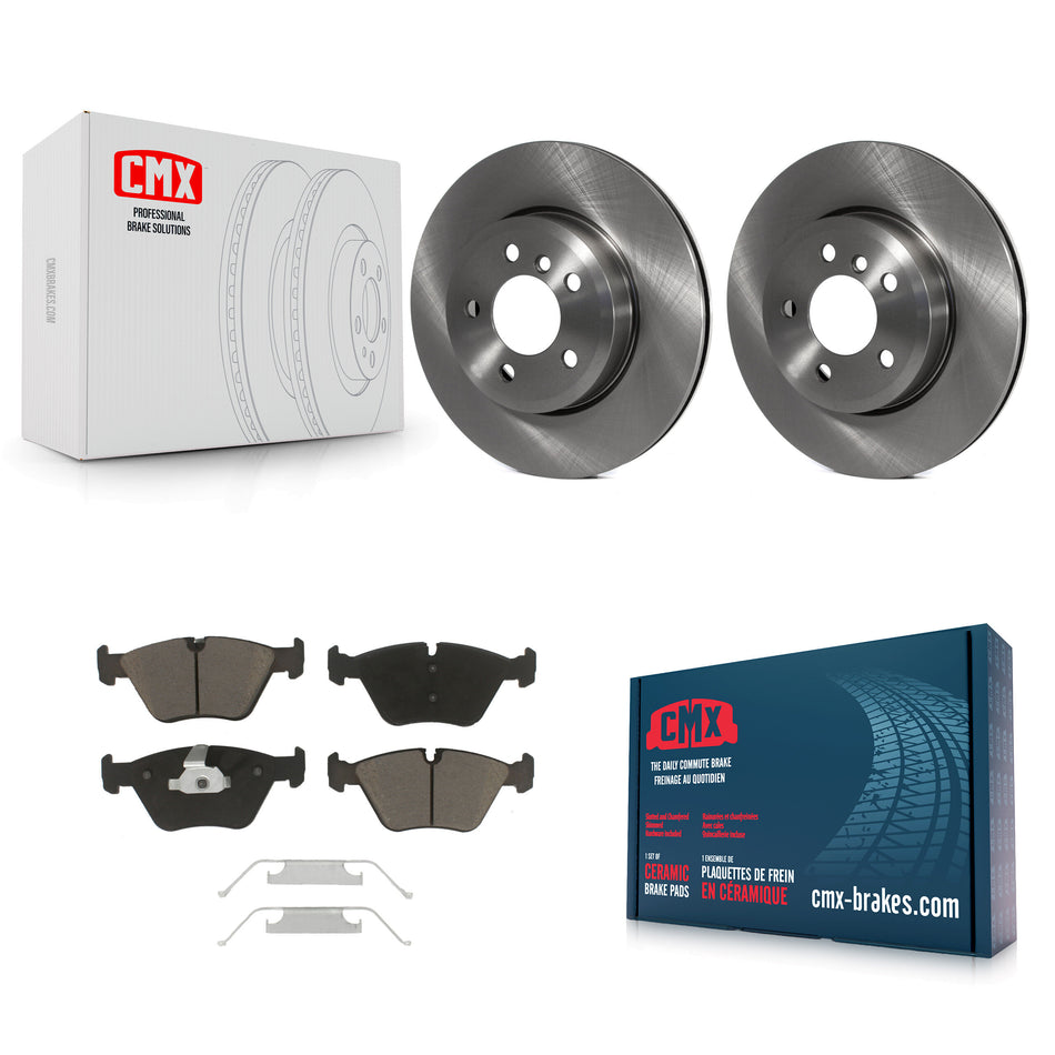 Front Disc Brake Rotors And Ceramic Pads Kit For 2004-2010 BMW X3 K8C-100180