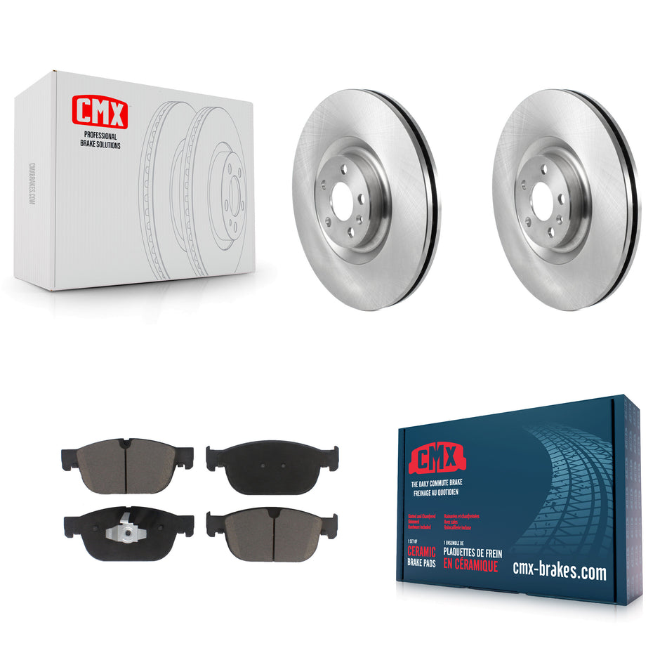 Front Disc Brake Rotors And Ceramic Pads Kit For 2016-2019 Volvo XC90 With 366mm Diameter Rotor K8C-100185