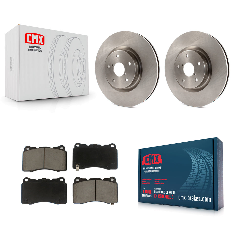 Front Disc Brake Rotors And Ceramic Pads Kit For Subaru Impreza WRX STI K8C-100189