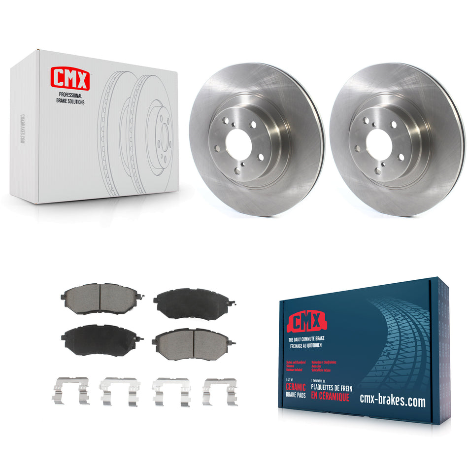 Front Disc Brake Rotors And Ceramic Pads Kit For 2009 Subaru Legacy 3.0 R with 3.0L With 292mm Diameter Rotor K8C-100191