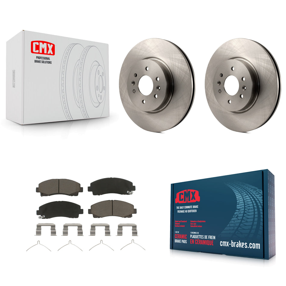 Front Disc Brake Rotors And Ceramic Pads Kit For 2009-2014 Acura TL K8C-100194