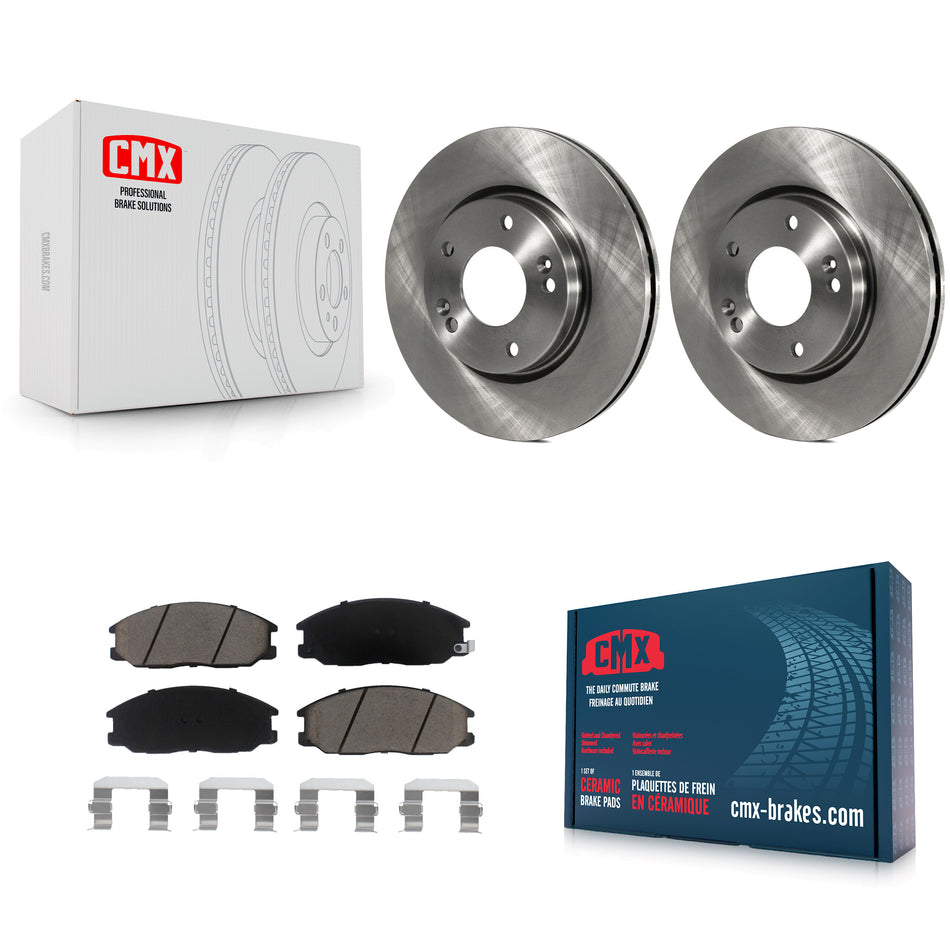 Front Disc Brake Rotors And Ceramic Pads Kit For 2001-2006 Hyundai Santa Fe With 276mm Diameter Rotor K8C-100209