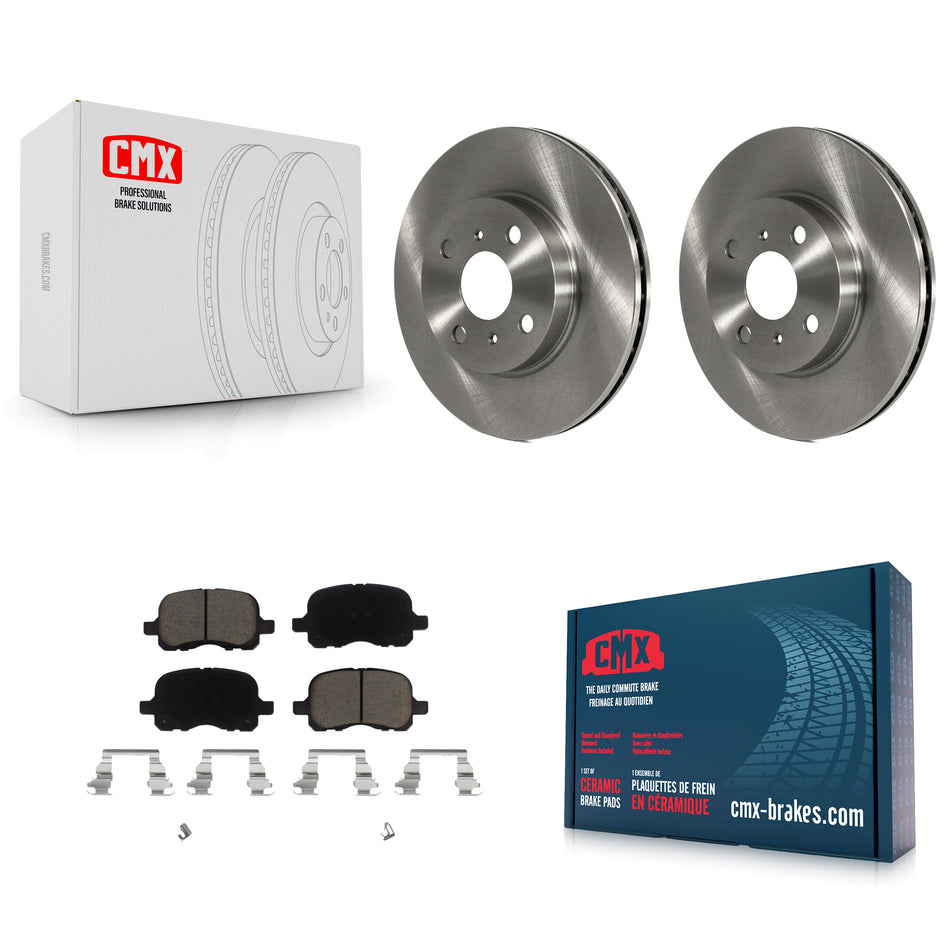 Front Disc Brake Rotors And Ceramic Pads Kit For 1998-2002 Toyota Corolla Chevrolet Prizm K8C-100220