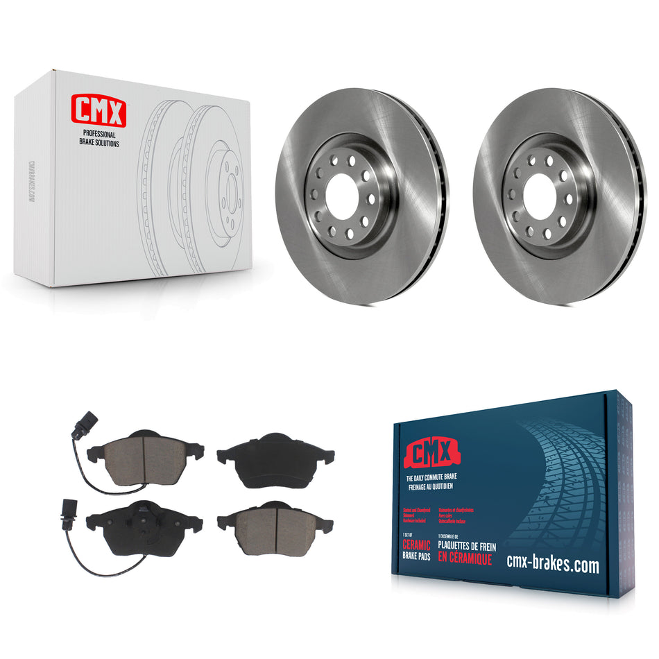 Front Disc Brake Rotors And Ceramic Pads Kit For 2000 Audi A6 Quattro With 320mm Diameter Rotor K8C-100227