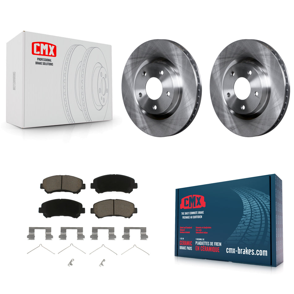 Front Disc Brake Rotors And Ceramic Pads Kit For Nissan Rogue Select K8C-100235