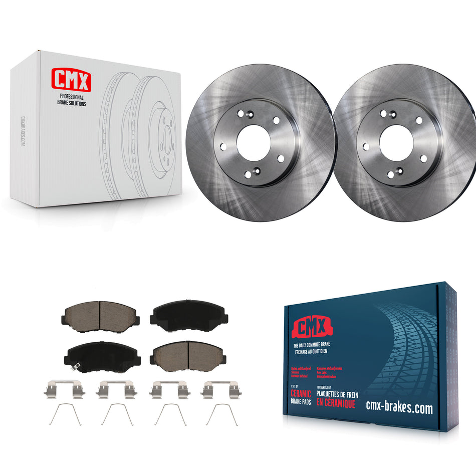 Front Disc Brake Rotors And Ceramic Pads Kit For Honda Accord Civic Element Fit Acura ILX CR-Z K8C-100241