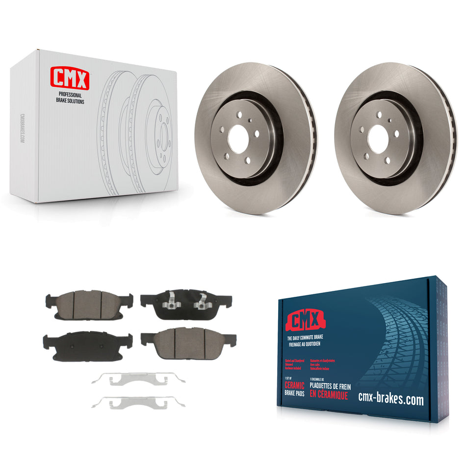 Front Disc Brake Rotors And Ceramic Pads Kit For Ford Edge Lincoln MKX Nautilus K8C-100245